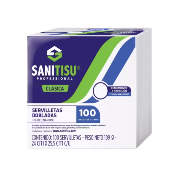 Servilleta Sanitisu 100 Unidades